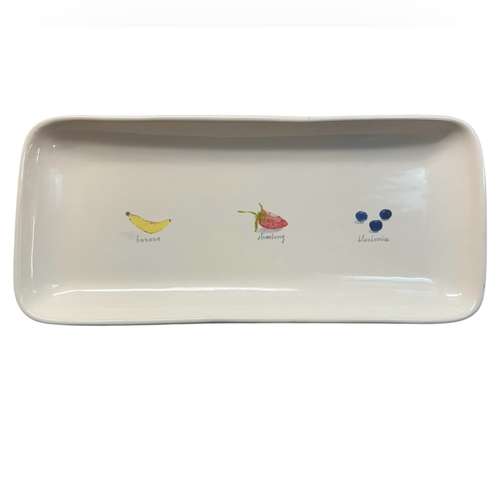 Rae Dunn Fruit Design Rectangular Tray